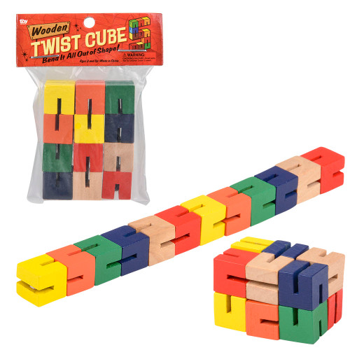 Wood Twist Cube - 12 per pack - SKU U19120