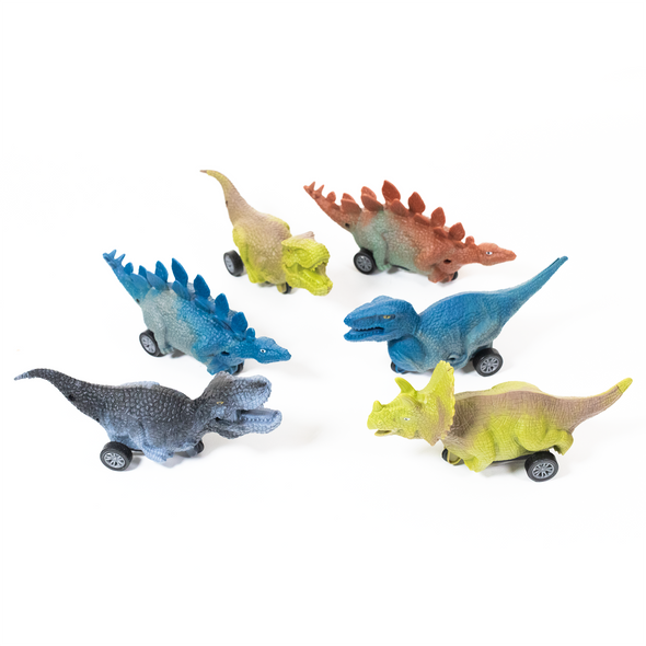 Pull Back Wheel Walking Dinosaur - 12 per pack