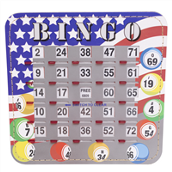 Bingo Shutter Cards - Patriotic Design - 10 per pack