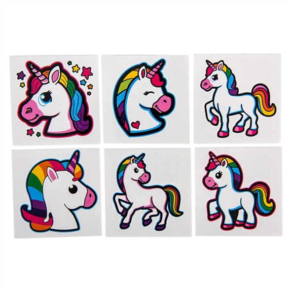 Unicorn Tattoos - 72 per pack