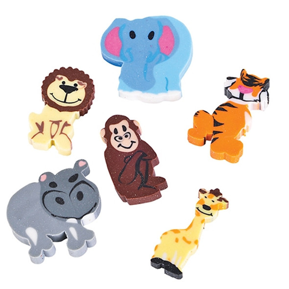 Mini Zoo Animal Erasers - 144 per pack