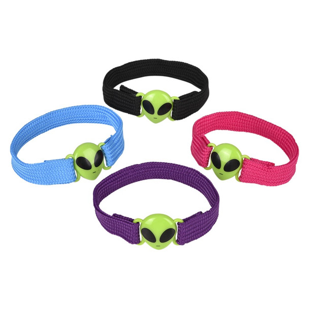 Alien Woven Bracelets - 24 per pack