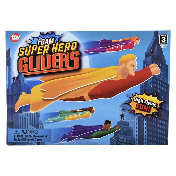 Superhero Gliders Toy Set - 7 inch size - 24 per pack