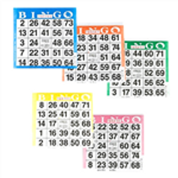 Bingo Paper Game Cards - 1 card - 5 sheets - 100 books per pack