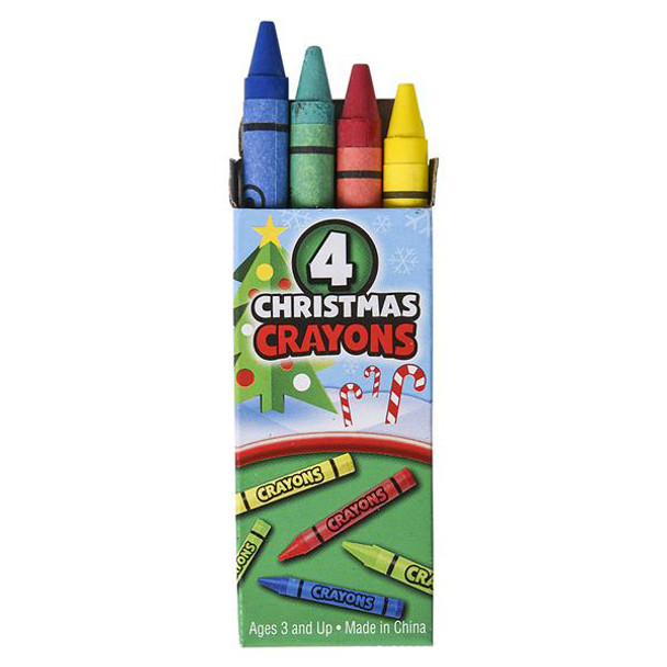 Christmas Crayons - 4 crayons per box - 12 boxes