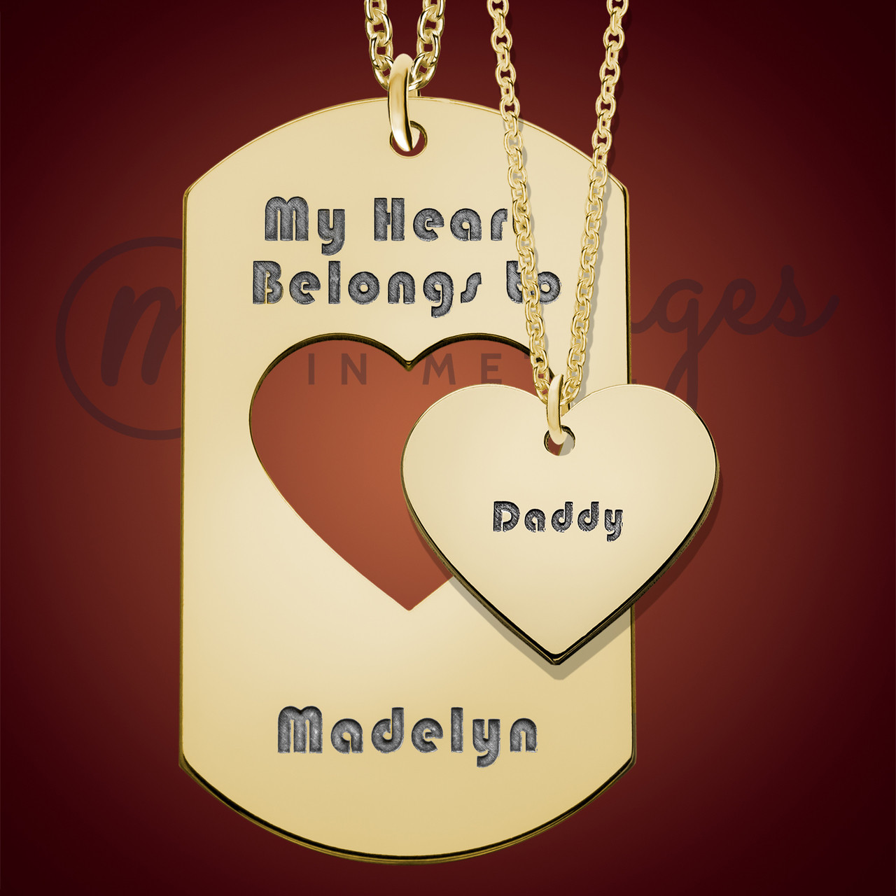heart dog tag necklace