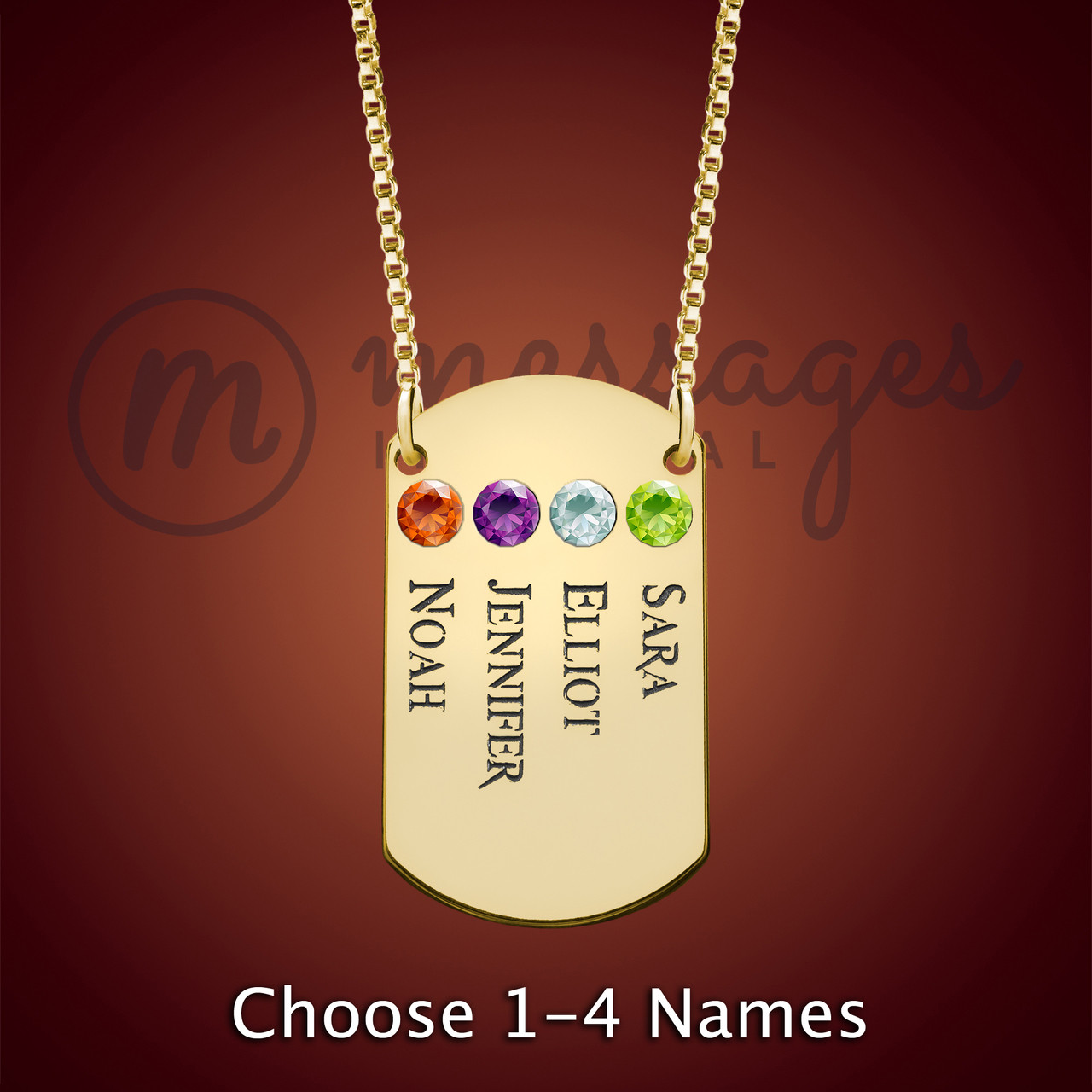 dog birthstone necklace