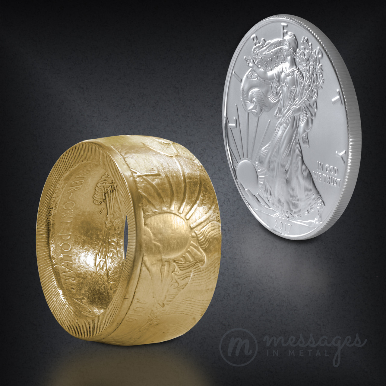 Amazon.com: 1881 Morgan Dollar Coin Ring 90% Silver. Birthday Gift, Wedding  Anniversary : Handmade Products