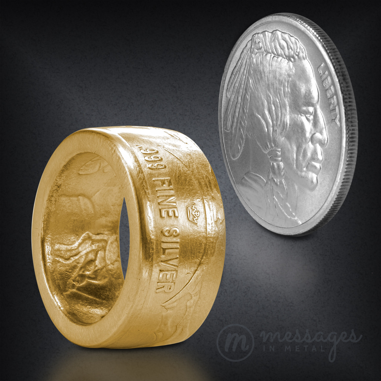 Buffalo nickel store rings