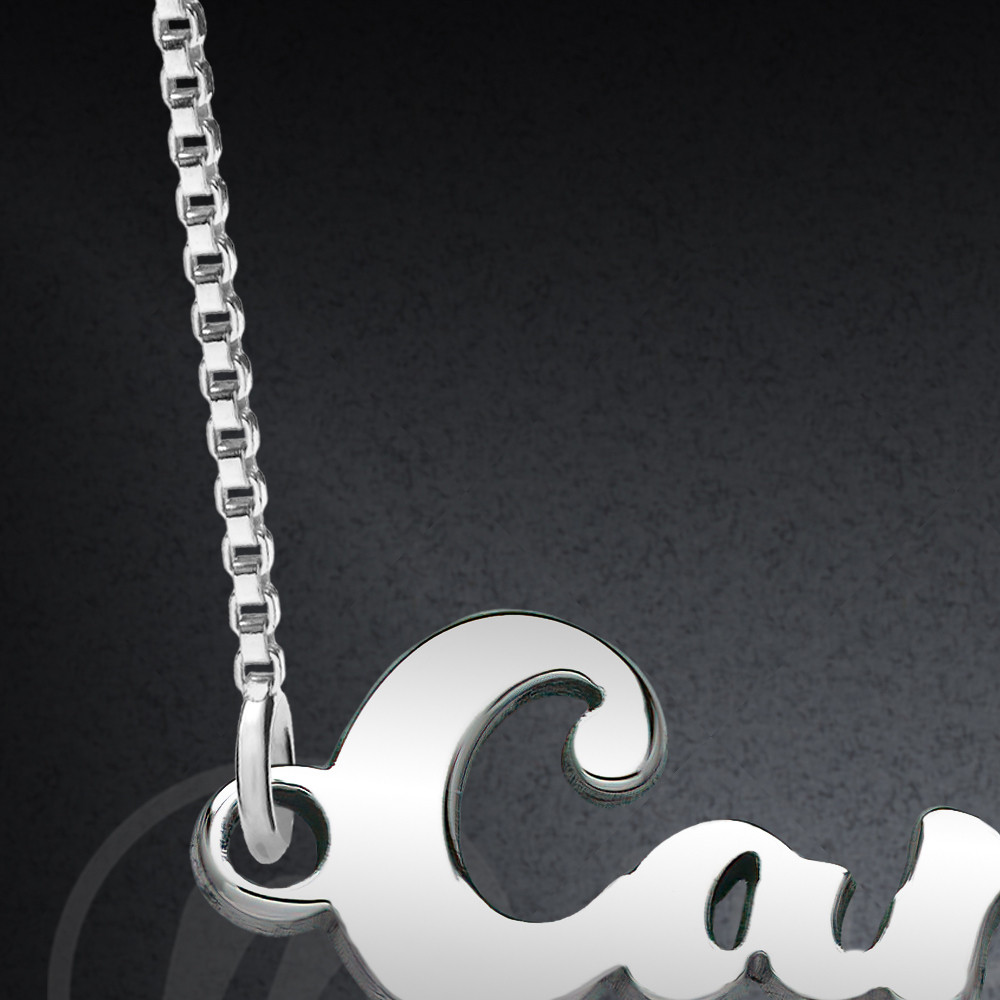 Personalized Women's Sterling Silver Name Necklace