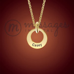 Gold Single Ring Personalized Necklace Gold Single Ring Personalized Necklace
