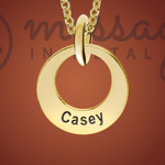 Gold Single Ring Personalized Necklace Gold Single Ring Personalized Necklace