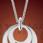 Silver Duo Ring Personalized Necklace Silver Duo Ring Personalized Necklace