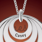 Silver Quad Ring Personalized Necklace