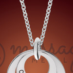 Silver Duo Ring Personalized Birthstone Necklace Silver Duo Ring Personalized Birthstone Necklace