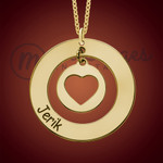 Gold Open Heart Round Name Jewelry Gold Open Heart Round Name Jewelry
