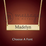 Gold Name Bar Necklace Gold Name Bar Necklace