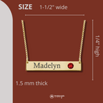 Gold Integrity Name Birthstone Bar Pendant Gold Integrity Name Birthstone Bar Pendant