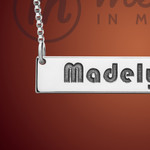 Silver Kindness Name Birthstone Bar Pendant Silver Kindness Name Birthstone Bar Pendant