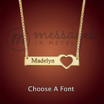 Loved Gold Name Bar Necklace Loved Gold Name Bar Necklace