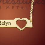 Loved Gold Name Bar Necklace Loved Gold Name Bar Necklace