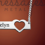 Loved Silver Name Bar Necklace Loved Silver Name Bar Necklace