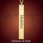 Gold Personalized Bar Necklace Gold Personalized Bar Necklace