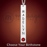 Glory Silver Personalized Birthstone Necklace Glory Silver Personalized Birthstone Necklace