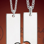 Silver Two Name Bar Necklace For Couple Silver Two Name Bar Necklace For Couple