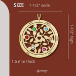 Tranquility Gold Tree of Life Personalized Necklace Tranquility Gold Tree of Life Personalized Necklace