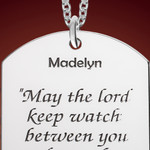 Silver Keep Watch Dog Tag Necklace Silver Keep Watch Dog Tag Necklace