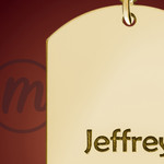 Name Dog Tag Necklace Gold Name Dog Tag Necklace Gold