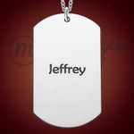 Silver Name Dog Tag Necklace