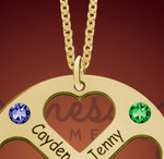 Gold Clover Family Birthstone Necklace Gold Clover Family Birthstone Necklace