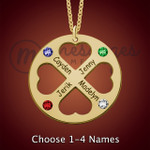 Gold Clover Family Birthstone Necklace Gold Clover Family Birthstone Necklace