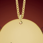 Gold Round Personalized Name Necklace Gold Round Personalized Name Necklace