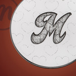 Silver Letter and Hearts Round Necklace With Initial Silver Letter and Hearts Round Necklace With Initial