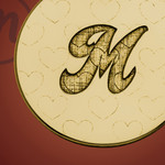 Letter and Hearts Round Gold Initial Necklace