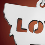 Silver Personalized US States Necklace Silver Personalized US States Necklace