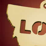 Gold Personalized US States Necklace Gold Personalized US States Necklace