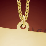 Gold Home US State Pendants Gold Home US State Pendants