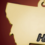 Gold Home US State Pendants Gold Home US State Pendants