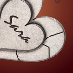 Antique Silver Heart Name Necklace Antique Silver Heart Name Necklace