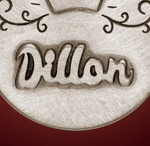 Royalty Round Antique Silver Name Necklace Royalty Round Antique Silver Name Necklace