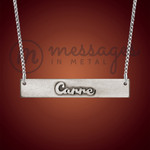 Nobility Antique Silver Name Bar Necklace Nobility Antique Silver Name Bar Necklace