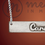 Nobility Antique Silver Name Bar Necklace Nobility Antique Silver Name Bar Necklace