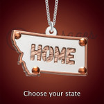 Copper Home US State Pendant Copper Home US State Pendant