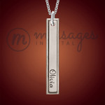 Framed Silver Excite Name Bar Necklace Framed Silver Excite Name Bar Necklace