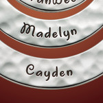 Silver Hammered Quad Ring Personalized Necklace Silver Hammered Quad Ring Personalized Necklace