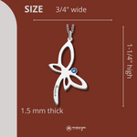 Dragonfly Silver Birthstone Personalized Necklace Dragonfly Silver Birthstone Personalized Necklace
